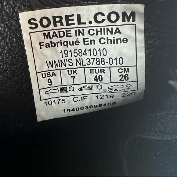 Sorel Women’s Joan Uptown Waterproof Wedge Chelsea Boot in Black Size: 9 - Picture 12 of 16